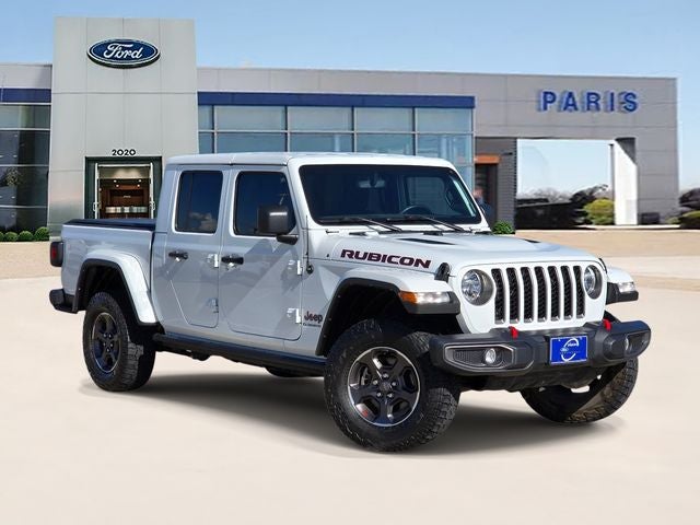 2022 Jeep Gladiator Rubicon in Bright White Clearcoat — front three-quarter view