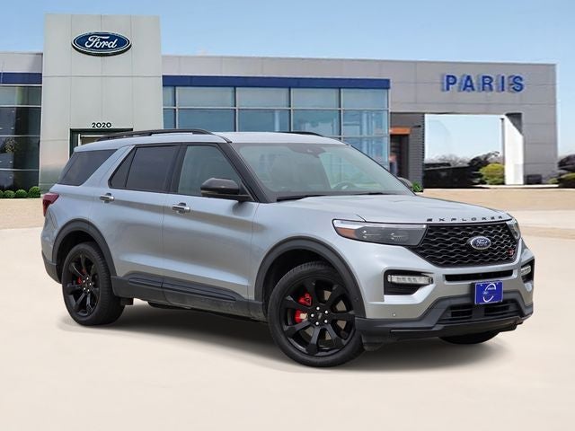 2021 Ford Explorer ST in Silver Metallic — front three-quarter view