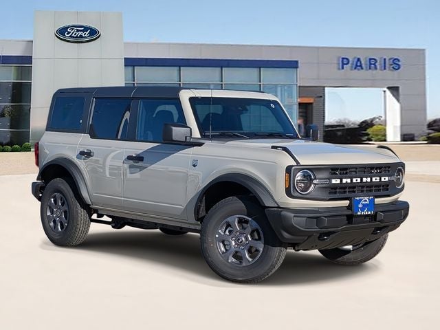 2025 Ford Bronco Big Bend in Desert Sand — front three-quarter view