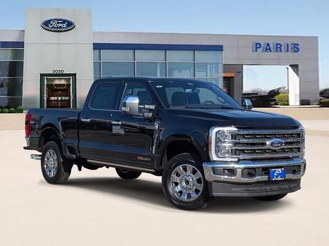 2026 Ford F-250SD King Ranch in Agate Black Metallic — front three-quarter view