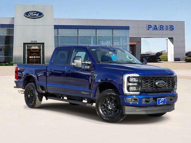 2026 Ford F-250SD Lariat in Blue Metallic — front three-quarter view