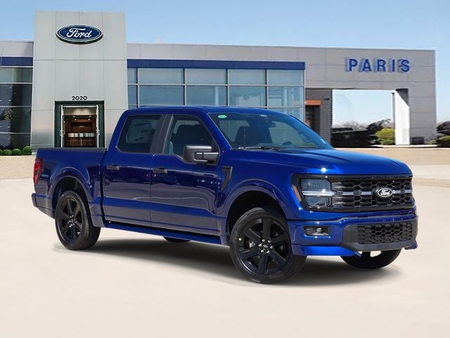 2026 Ford F-150 STX in Blue Metallic — front three-quarter view