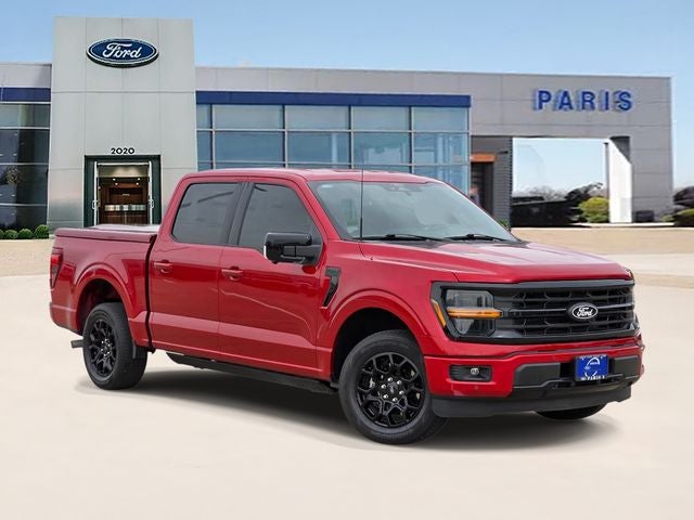 2024 Ford F-150 XLT in Red Metallic — front three-quarter view