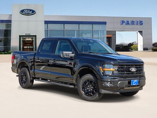 2026 Ford F-150 XLT in Agate Black Metallic — front three-quarter view