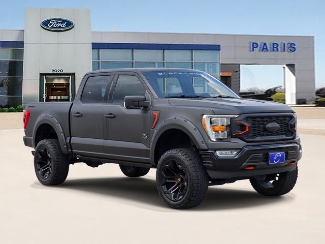 2022 Ford F-150 XLT in Black Metallic — front three-quarter view