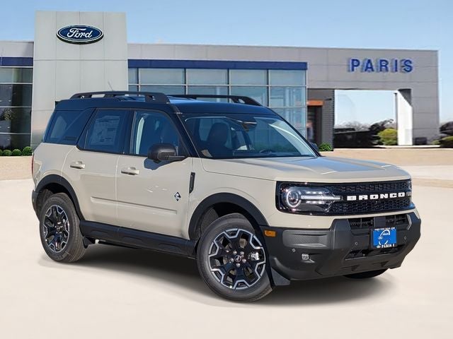 2025 Ford Bronco Sport Outer Banks in Desert Sand — front three-quarter view