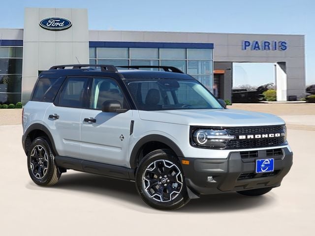 2026 Ford Bronco Sport Outer Banks in Space White Metallic — front three-quarter view