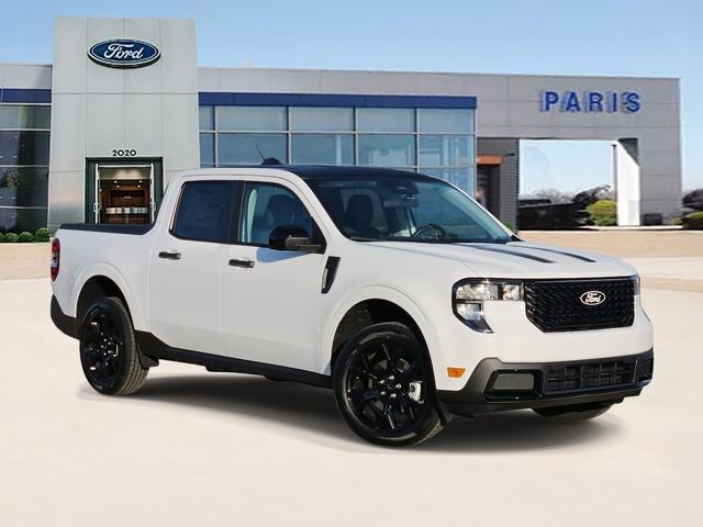 2025 Ford Maverick XLT in Oxford White — front three-quarter view