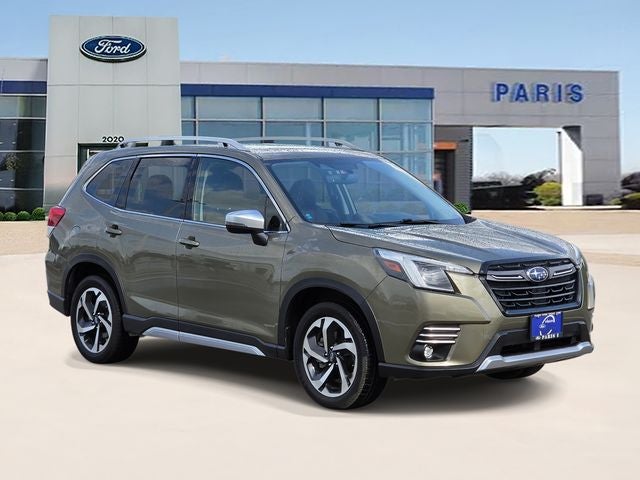 2024 Subaru Forester Touring in Autumn Green Metallic — front three-quarter view